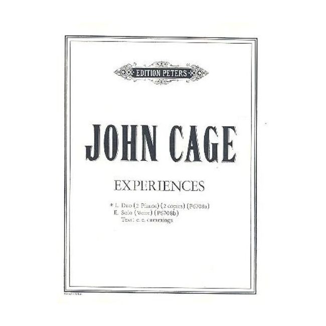 Cage, John - Experiences (I)