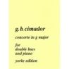 Cimador, G B - Concerto in G major. DB & Pf