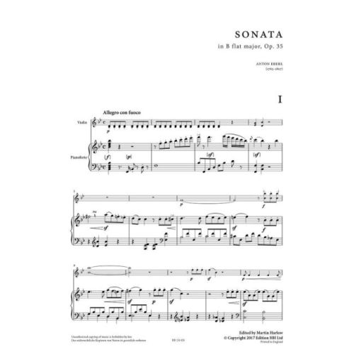 Eberl, Anton - Sonata in B flat major op. 35