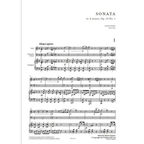 Eberl, Anton - Sonata (trio) in A minor Op.10/1