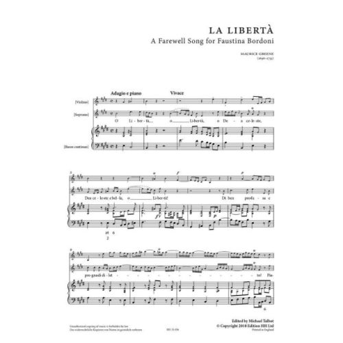 Greene, Maurice - La Libertà