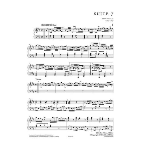 Sheeles, John - Suites of Lessons, Book 1 (1724)