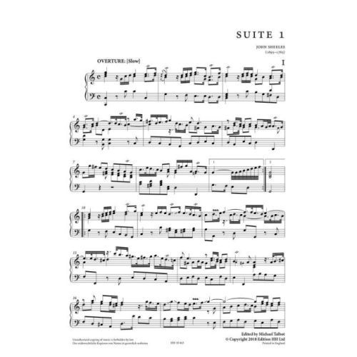 Sheeles, John - Suites of Lessons, Book 2 (c.1730)