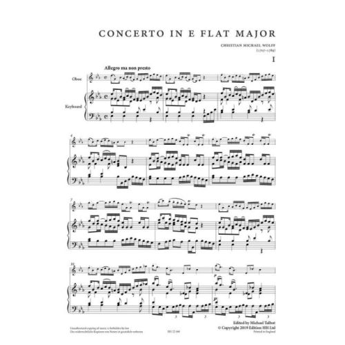 Wolff, Christian Michael - Concerto in E flat major