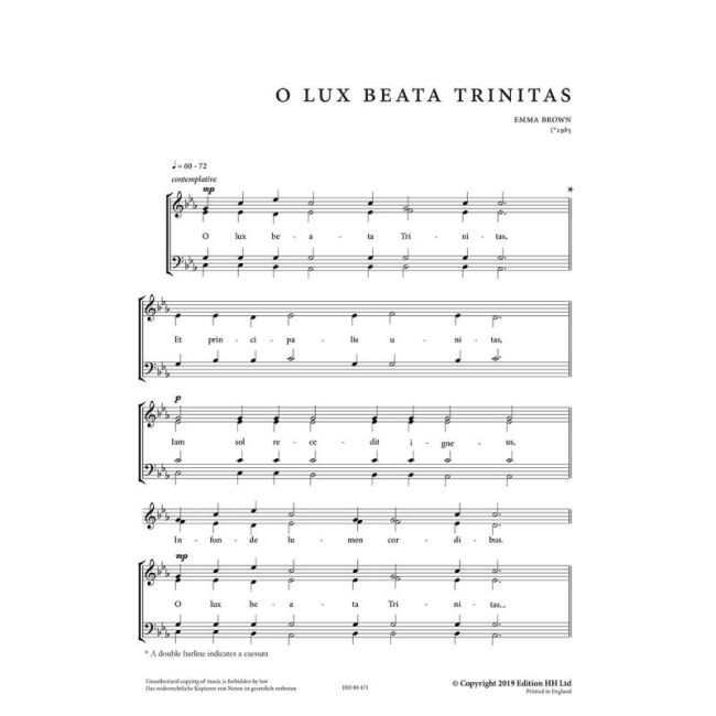 Brown, Emma - O Lux Beata Trinitas
