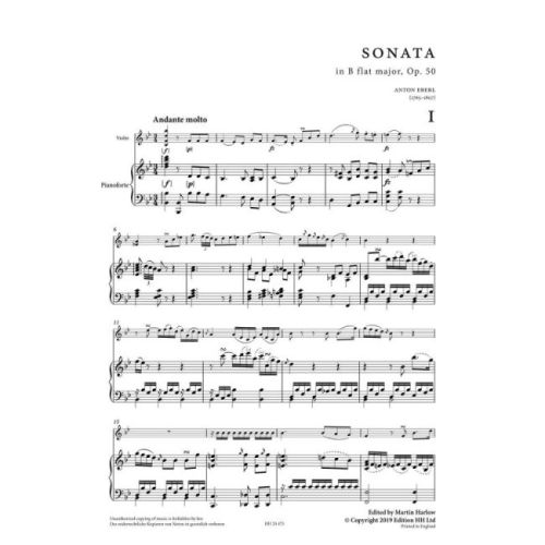 Eberl, Anton - Sonata in B flat major op. 50