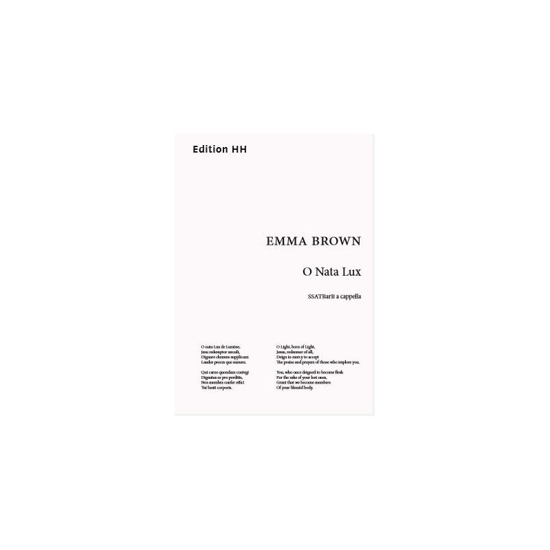 Brown, Emma - O Nata Lux