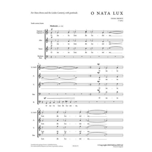 Brown, Emma - O Nata Lux