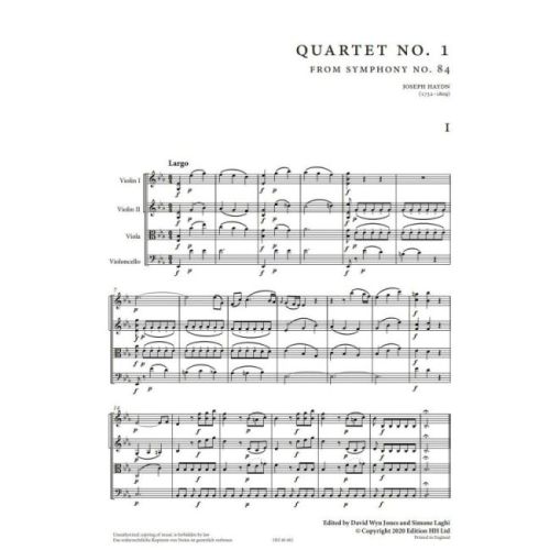Haydn, Joseph - String quartet in E flat major