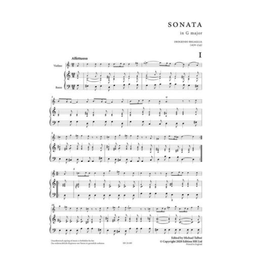 Bigaglia, Diogenio - Three ‘Dresden’ Sonatas