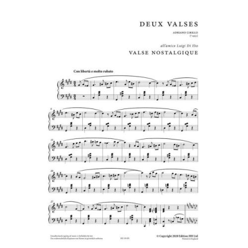 Cirillo, Adriano - Deux valses