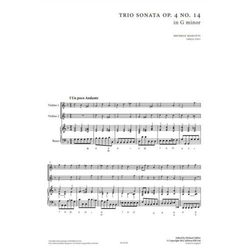 Mascitti, Michele - Trio Sonata in G minor op. 4/1