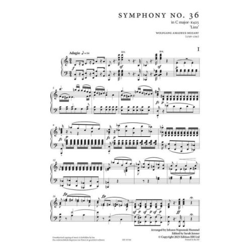 Mozart, Wolfgang Amadeus - Symphony No. 36 in C major, ‘Linz’, K425 KV 425