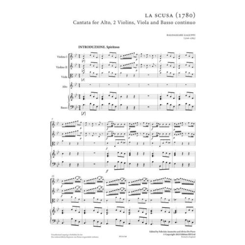 Galuppi, Baldassare - The two chamber cantatas for Alto Vol. 1 Vol. 1