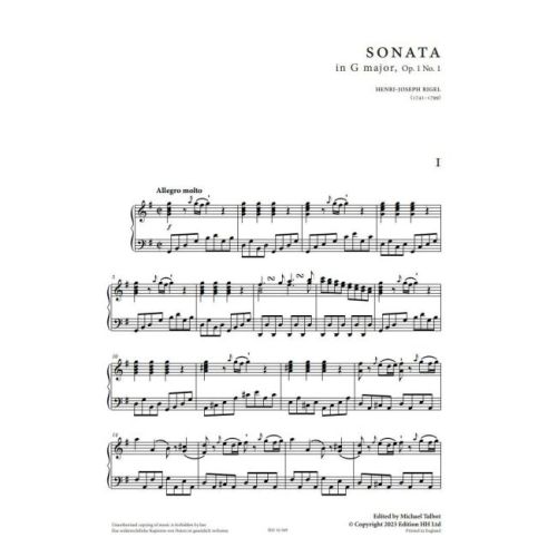 Rigel, Henri-Joseph - Six Sonatas pour le Clavecin Vol. 1 op. 1 Vol. 1