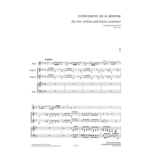 Valentini, Giuseppe - Concerto in G minor