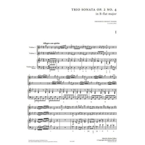 Fisher, Frederich Ernest - Six Trio Sonatas Vol. 2 op. 2/2 Vol. 2