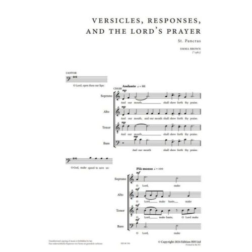 Brown, Emma - Versicles, Responses, and the Lord’s Prayer
