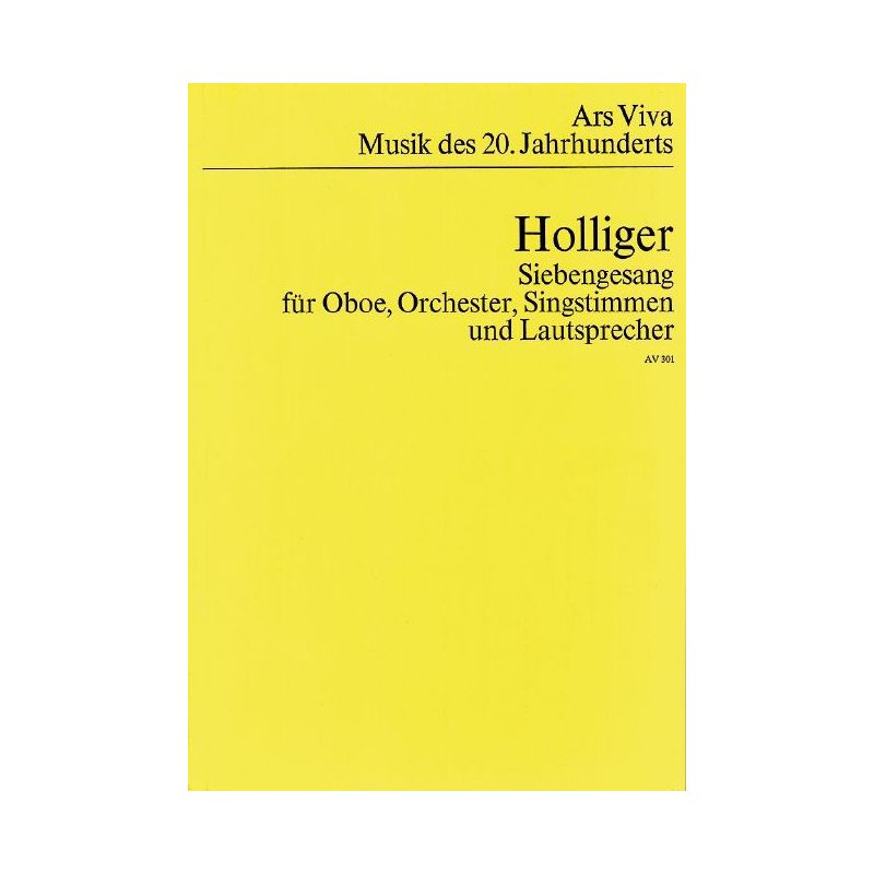 Holliger, Heinz - Siebengesang