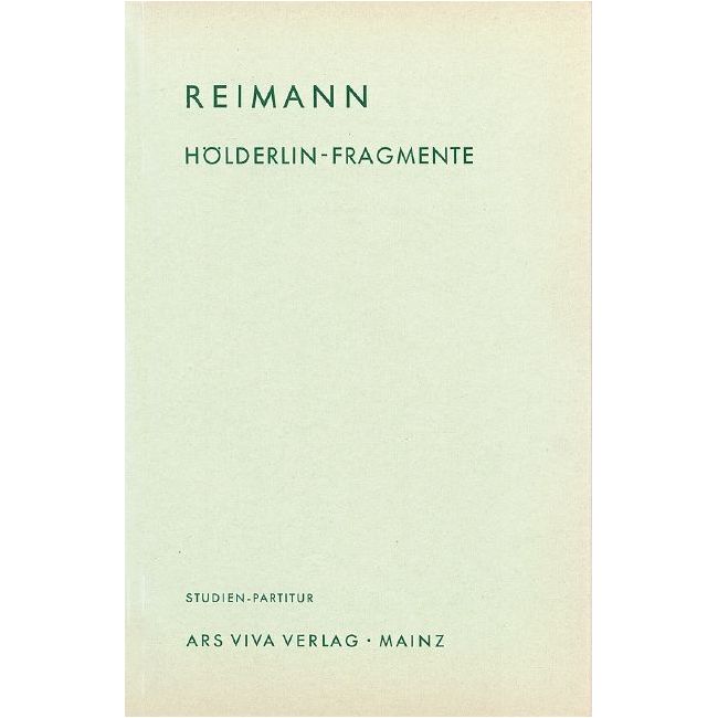 Reimann, Aribert - Hölderlin-Fragmente