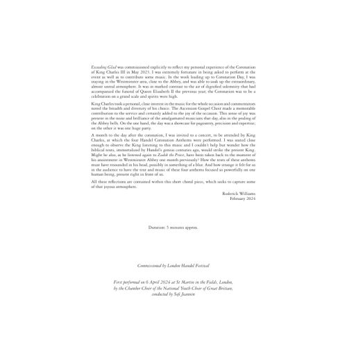 Williams, Roderick - Exceeding glad