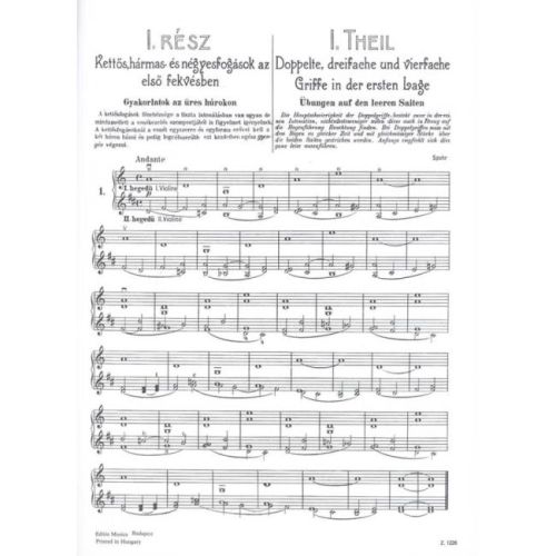Bloch József - School Of Double Stops - A kezd_ foktól a legmagasabb kiképzésig