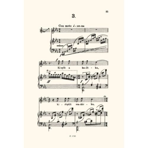 Kodaly, Zoltan: Énekszó (voice and piano)