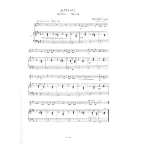 Szelényi, I. - Vol.1 of 24 Easy Little Concert Pieces
