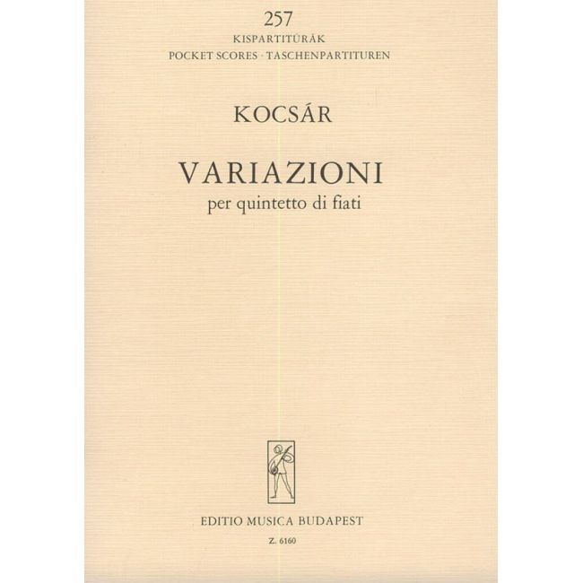 Kocsár Miklós - Variazioni - for wind quintet