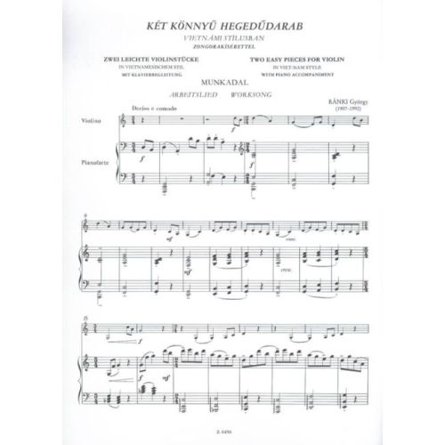 Ránki György - Two Easy Pieces For Violin - in Viet-nam Style