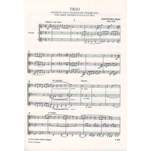 Reschofsky Sándor - Trio
