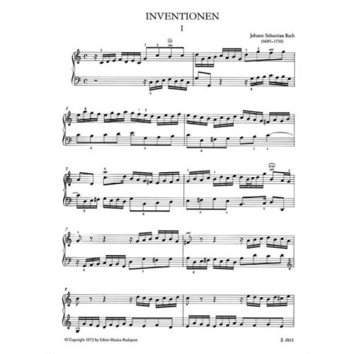 Bach, J.S - Two-part Inventions - BWV 772-786