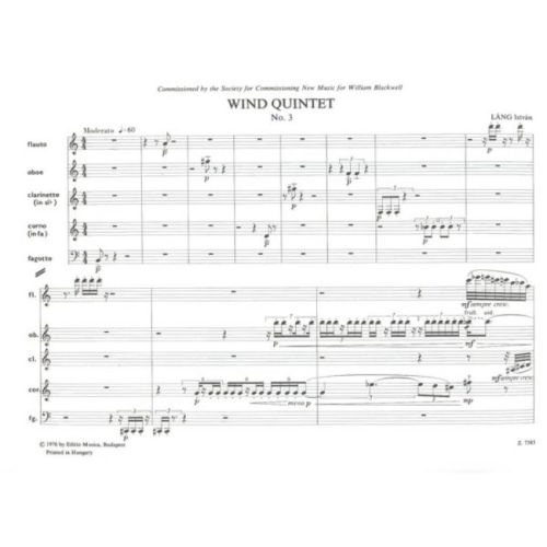 Láng István - Wind Quintet No. 3
