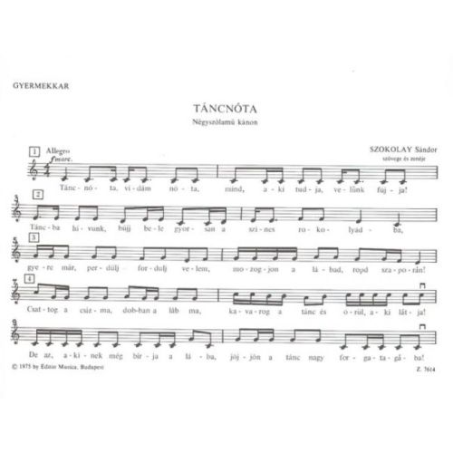 Szokolay Sándor - Táncnóta
