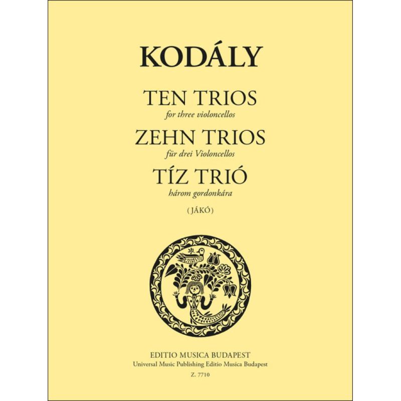 Kodály, Zoltán - Ten Trios (from Tricinia arranged by J. Jákó)