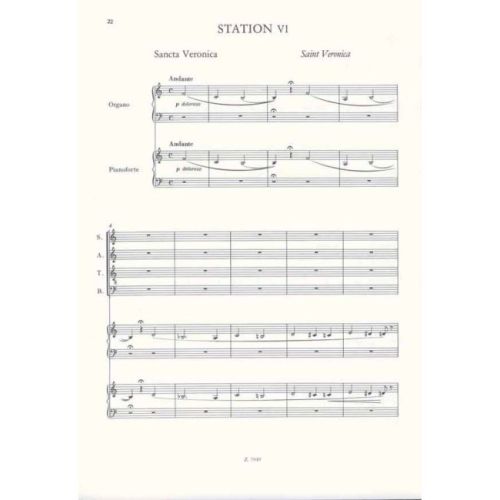 Liszt Ferenc - Via Crucis - for mixed Choir, Vocal Solos and  Organ or Piano