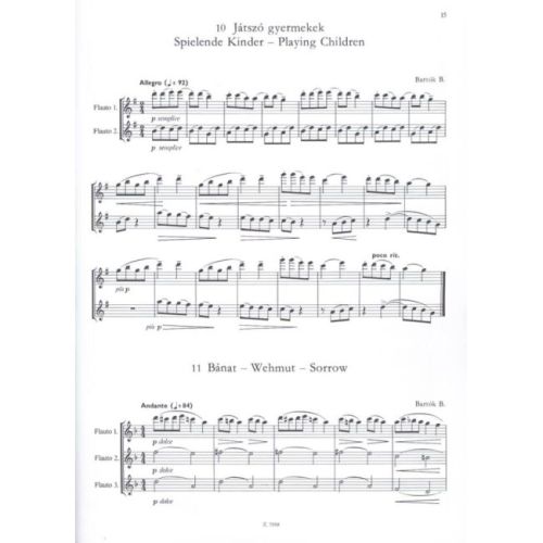 Bartók Béla, Kodály Zoltán - Works By Bartók And Kodály - for flutes and piano