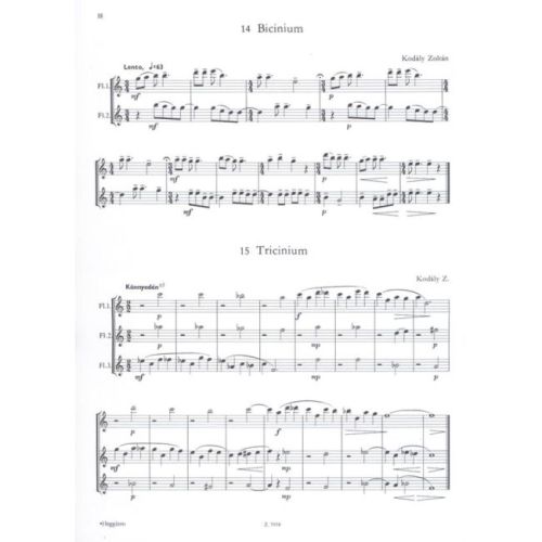 Bartók Béla, Kodály Zoltán - Works By Bartók And Kodály - for flutes and piano