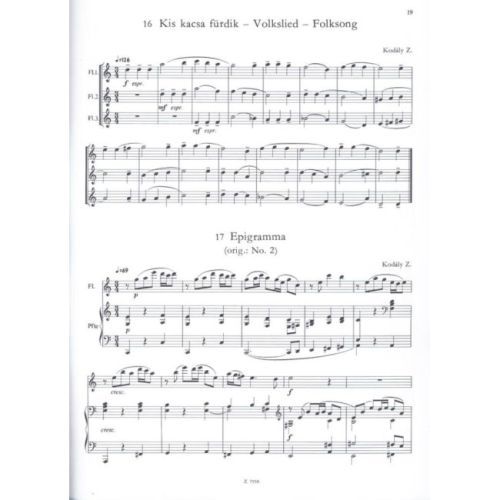 Bartók Béla, Kodály Zoltán - Works By Bartók And Kodály - for flutes and piano