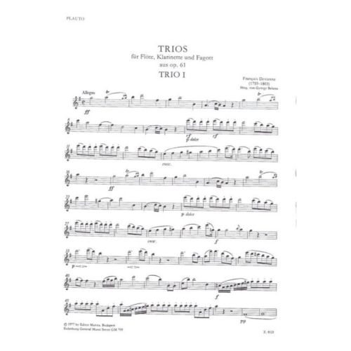 Devienne, Francois - Trios - for flute, clarinet and bassoon