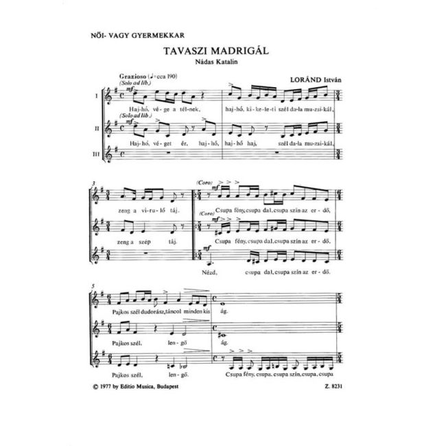 Loránd István - Tavaszi Madrigál