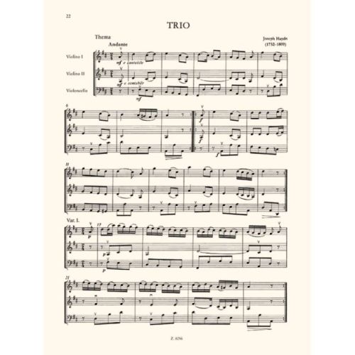 Trios For Two Violins And Violoncello