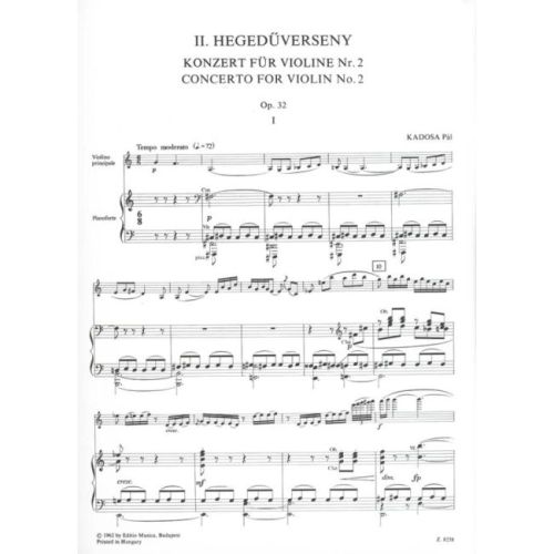 Kadosa Pál - Violin Concerto No. 2