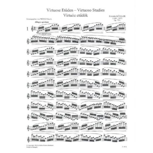 Köhler, Ernesto - Virtuoso Studies For Flute