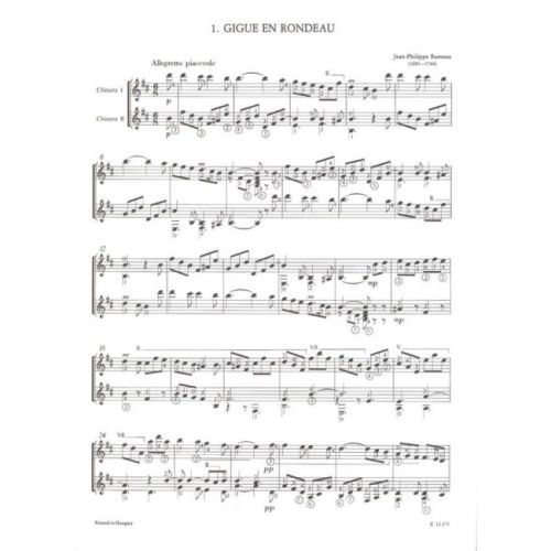 Rameau, Jean-Philippe - Three Pieces For Two Guitars