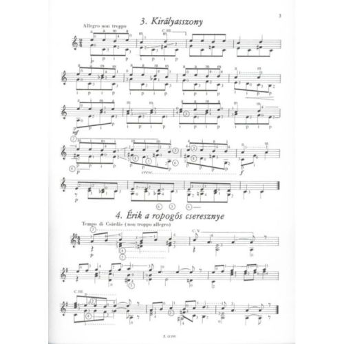 Weiner Leó - Twenty Short Pieces For Guitar - Hungarian childrens and folk-songs