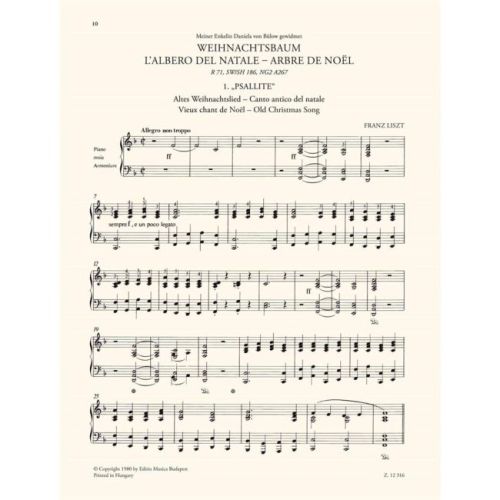 Liszt Ferenc - Weihnachtsbaum (nos 1-12)