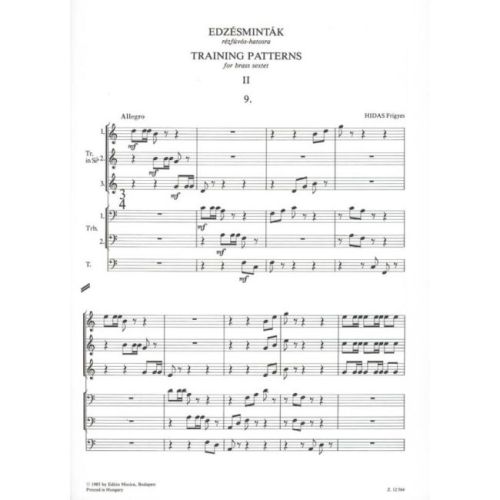 Hidas Frigyes - Training Patterns - for brass sextet