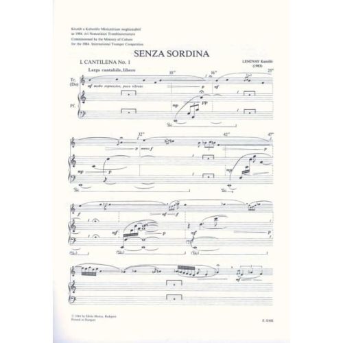 Lendvay Kamilló - Senza Sordina