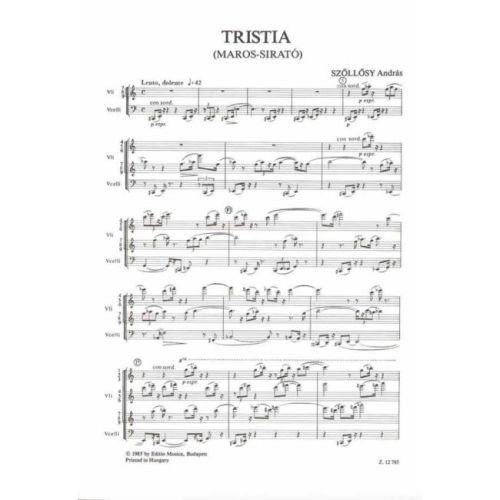 Sz_ll_sy András - Tristia Per Archi